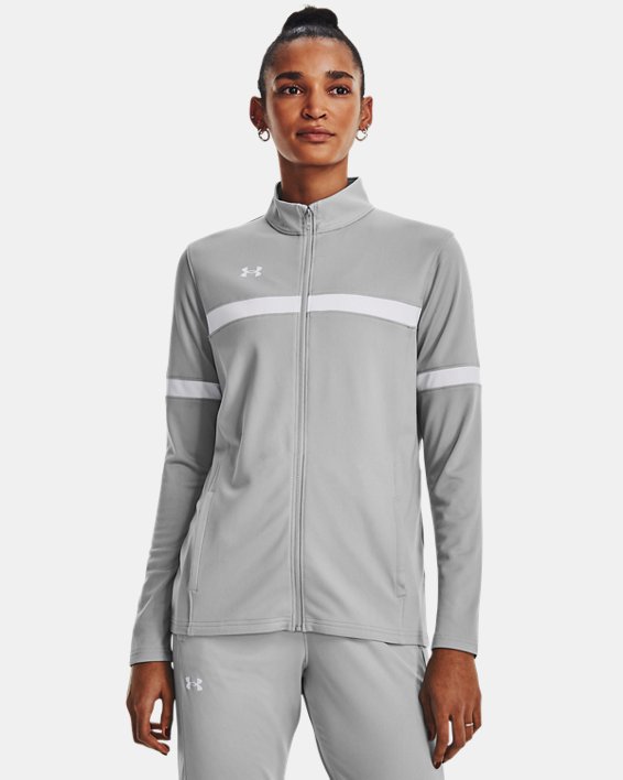 Women's UA Knit Warm Up Team Full-Zip, Gray, pdpMainDesktop image number 0